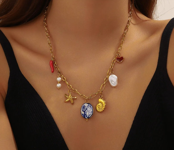 Collana Boho Chic in acciao inossidabile