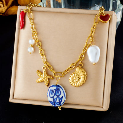 Collana Boho Chic in acciao inossidabile